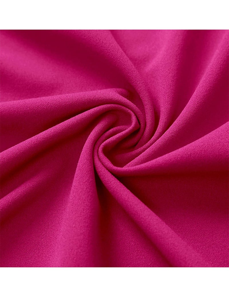 DRESSTELLS Cocktail Dresses, Women's Formal Spring Summer Wedding Guest Church Bridesmaid Easter 1950s Vintage Tea Party Modest Prom Dress Hot Pink XL - Image 5
